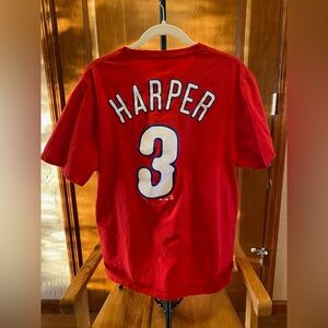 Philadelphia Phillies Bryce Harper MLB Majestic Shirt